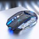 2.4G Wireless Gaming Mouse Sound Silent Rechargeable Mouse Blue Backlight With Receiver for Laptop Desktop PC