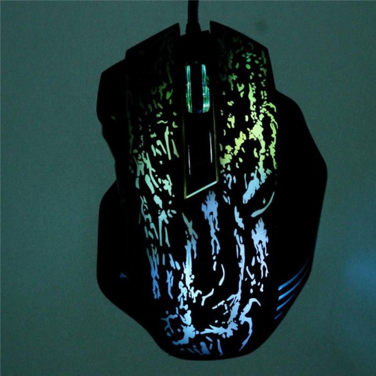 7 LED Colorful Optical 2400DPI 6 Buttons USB Wired Gaming Mouse Mice PC laptop