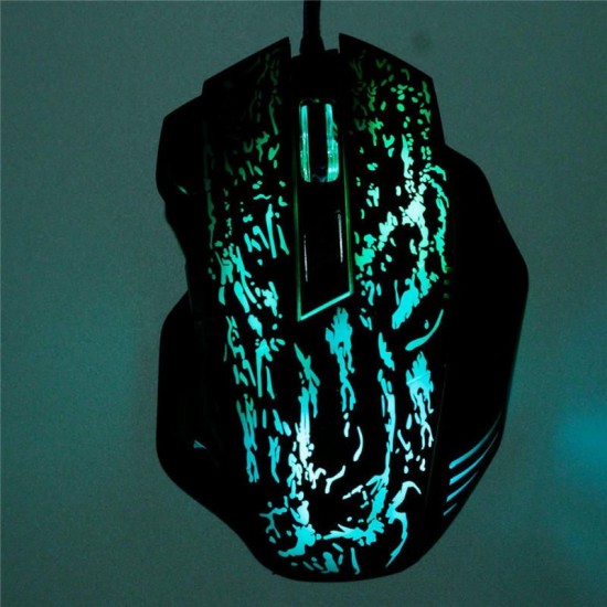 7 LED Colorful Optical 2400DPI 6 Buttons USB Wired Gaming Mouse Mice PC laptop