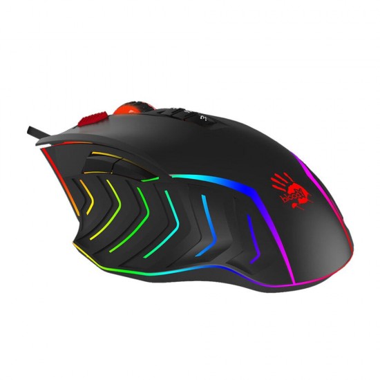 J95 Wired Mouse 5000DPI 7 Buttons RGB Optical Office Game Mechanical Mouse for Laptop PC Computer