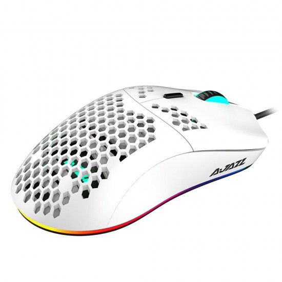 AJ390 Wired Gaming Mouse Honeycomb Hollow 16000DPI 7 Buttons USB Wired Mouse with 6 Colors LED Backlight