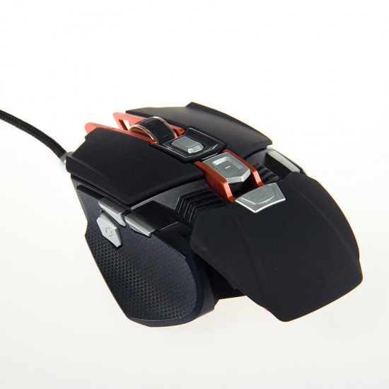 4000DPI USB Wired RGB Backlit Ergonomic Optical Gaming Mouse with Adjustable Wrist Pad