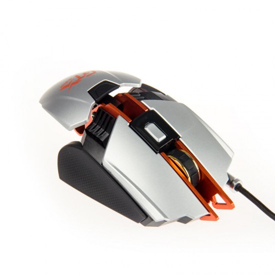 4000DPI USB Wired RGB Backlit Ergonomic Optical Gaming Mouse with Adjustable Wrist Pad