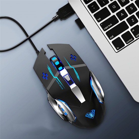 SC100 2.4GHz Wireless Mouse 1600DPI RGB Backlit Rechargeable Gaming Mouse for Computer Laptop PC Gamer