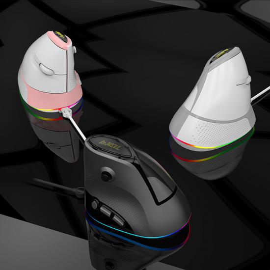 AJ307 4800DPI USB Wired 7 keys Vertical Mouse Gaming Mouse RGB BacklitErgonomic Design AJ307 4800DPI USB Wired 7 keys Vertical Mouse Gaming Mouse RGB BacklitErgonomic Design