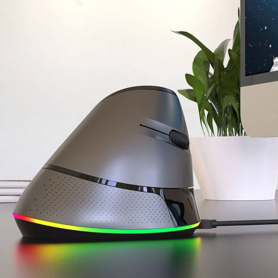 AJ307 4800DPI USB Wired 7 keys Vertical Mouse Gaming Mouse RGB BacklitErgonomic Design AJ307 4800DPI USB Wired 7 keys Vertical Mouse Gaming Mouse RGB BacklitErgonomic Design