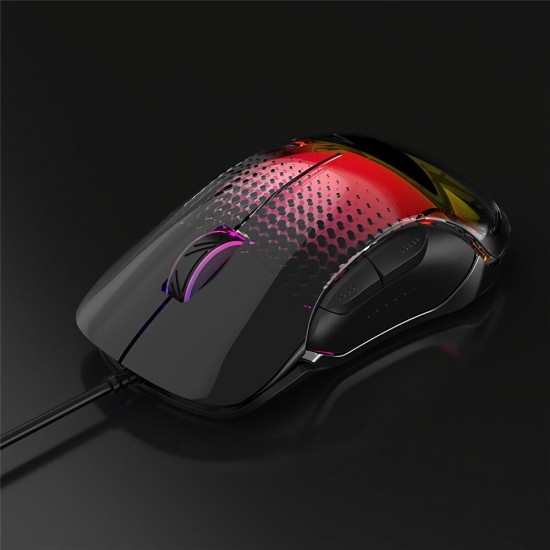 AJ358 Wired Gaming Mouse RGB Backlight 10000DPI 8 Button USB Mouse for Computer PC Laptop