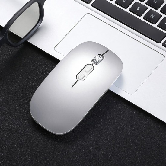 WXSB-G 2.4GHz Wireless Mouse Rechargeable 1600DPI Mute Button Mouse for Home Office