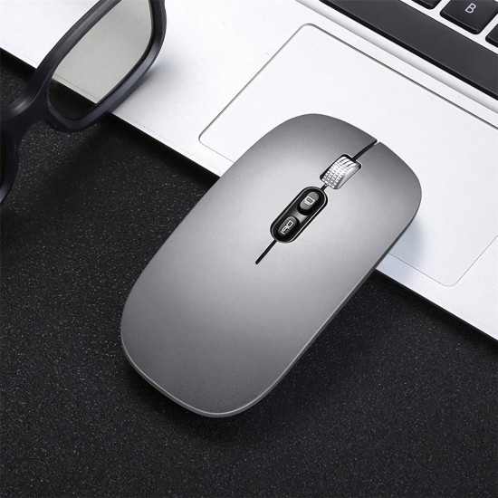 WXSB-G 2.4GHz Wireless Mouse Rechargeable 1600DPI Mute Button Mouse for Home Office