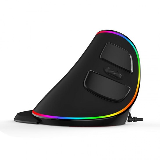 M618 PLUS Wired Vertical RGB Gaming Mouse 6 Buttons 4000DPI Optical Right Hand Mice For PC Laptop