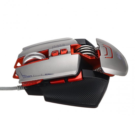 E72 Wired Mechanical Mouse 8D Lighting Macro Programming Electronic Gaming Mouse with RGB Rainbow Backlight