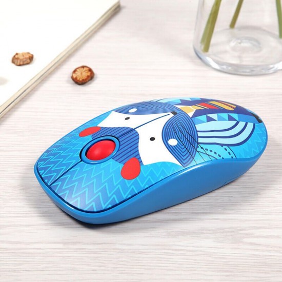 FD V8 Portable 2.4GHz Wireless Mouse Cute Cartoon Home Office Power Saving Silent Mouse 1000DPI Gaming Mouse for Windows 7 / 8 / 10 / Vista XP Mac