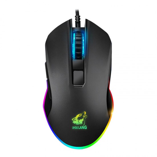 V1 Wired Silent Gaming Mouse 2400dpi Breathing Backlight USB Wired Gamer Mice for Desktop Computer Laptop PC