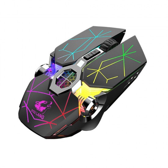 X13 Dual Mode Wireless Optical Mechanical Mouse 2.4GHz bluetooth Backlight 3 Gears 2400DPI Adjustable Ergonomic Rechargeable Quiet Gaming Mice