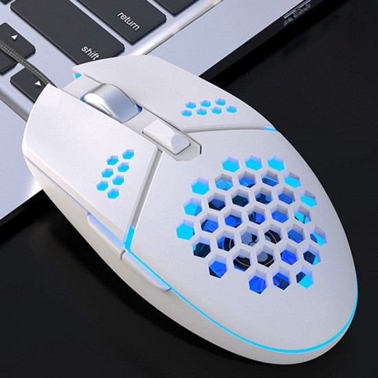 G25 Silent Wired Gaming Mouse 2400DPI 6 Buttons RGB Backlight Mouse for Desktop Computer Laptop PC