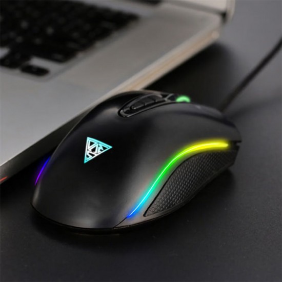 M8 Mamba Wired RGB Light Gaming Mouse 4000DPI RGB Backlit 7 Buttons Mouse