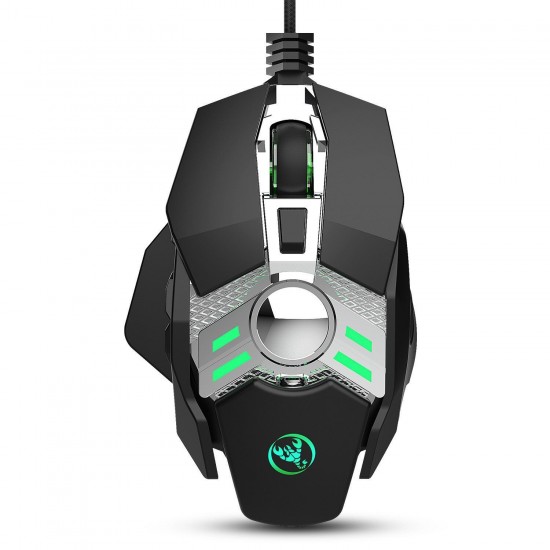 J200 Wired Gaming Mouse 6400 DPI Seven-key Macro Programming Settings Mouse with Four Adjustable DPI RGB Light For Professional Gaming