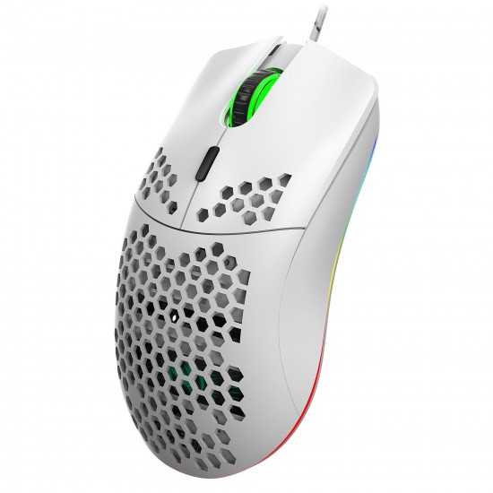 J900 Wired Gaming Mouse Six-Key Macro Programming Mouse Six Level Adjustable DPI Colorful RGB Gaming Mouse