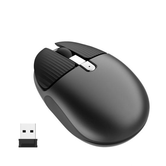 M106 2.4G Wireless Rechargeable Mouse 1600DPI Mute Button with Hide One-click Back to Desktop Mouse for PC Laptop Computer