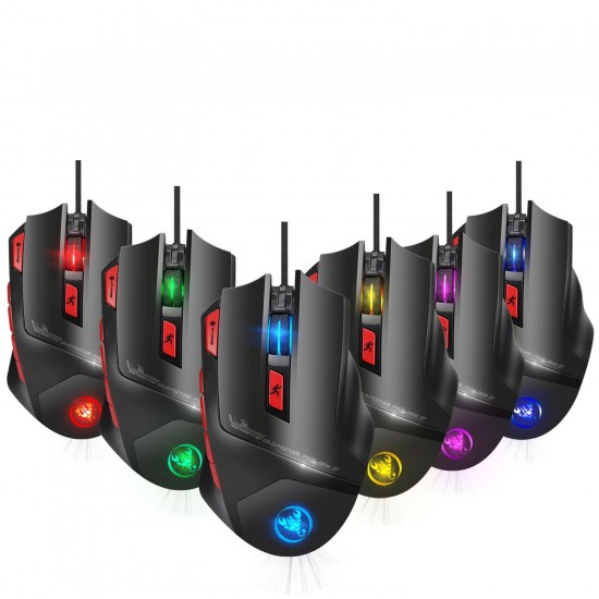 S800 9 Buttons 6000DPI Backlit Gaming Mouse USB Wired Optical Programmable Mouse Mice S800 9 Buttons 6000DPI Backlit Gaming Mouse USB Wired Optical Programmable Mouse Mice