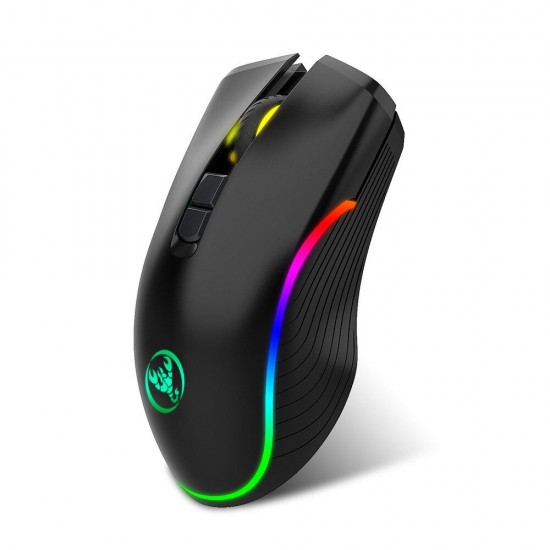 T26 2.4GHz Wireless Rechargeable Mouse 2400DPI Optical Office Business RGB Gaming Mouse with USB Receiver for Computer Laptop PC T26 2.4GHz Wireless Rechargeable Mouse 2400DPI Optical Office Business RGB Gaming Mouse with USB Receiver for Computer Laptop PC