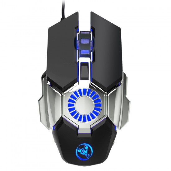 V700 Wired Gaming Mouse 6 Buttons Macro Programming Mouse Four-Speed 6400DPI Colorful RGB Backlight USB Wired Mouse