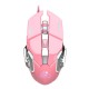 X500 Wired USB 3200 DPI Optical Gaming Mouse 6 Programmable Buttons Computer Game Mice 4 Adjustable DPI LED Lights