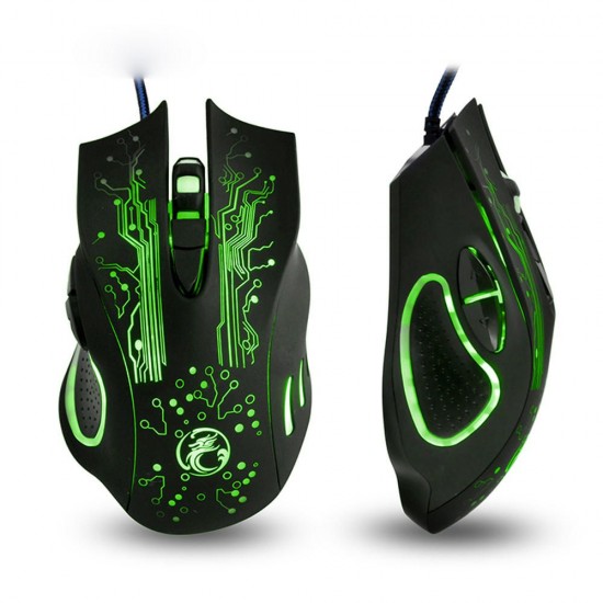 X9 2400DPI Adjustable Colorful LED 6 Buttons USB Wired Optical Gaming Mouse for PC Laptop