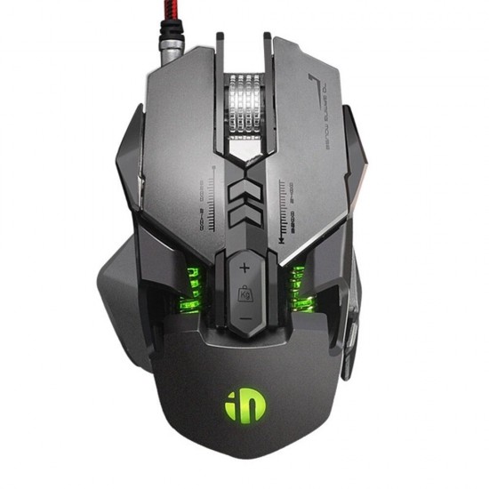 PG1 Wired Gaming Mouse PAW3212 Engine 7200DPI Equiped With Weights RGB Lighting 12 Programmable Buttons for Pro Gamer