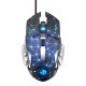 PW2 Wired Gaming Mouse 4000DPI 6 Buttons USB Wired Mouse Mute Buttons with 6 Colors LED Backlight The King Nebula Design Gaming Mouse