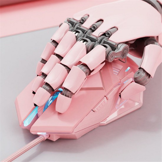 PW5P Wired Gaming Mouse Pink/ Black Gaming Mouse 7 Programmable Buttons Silent Click 4 Levels Adjustable DPI Mice for PC Laptop PW5P Wired Gaming Mouse Pink/ Black Gaming Mouse 7 Programmable Buttons Silent Click 4 Levels Adjustable DPI Mice for PC Laptop