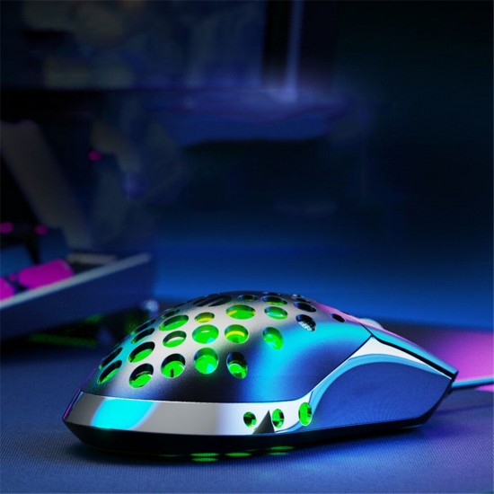 IN80 Wired Lightweight Hollowed Mouse Gaming E-sport Mouse Luminous RGB for Pro Gamers and Office