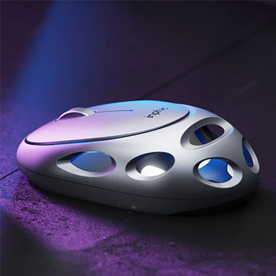 M18 2.4G Wireless Rechargeable Mouse 5600DPI Mute Button Space Capsule Shape Optical Mice for PC Laptop Computer