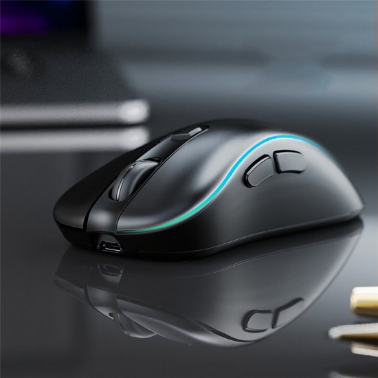 PM7H 2.4G Wireless Rechargeable Mouse 1600DPI Silent Ergonomic Optical Mice for PC Laptop Computer