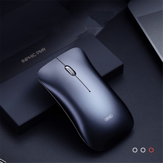 PM8 2.4G Wireless Rechargeable Mouse 1600DPI Mute Button Three Colors Optical Mouse for PC Laptop Computer