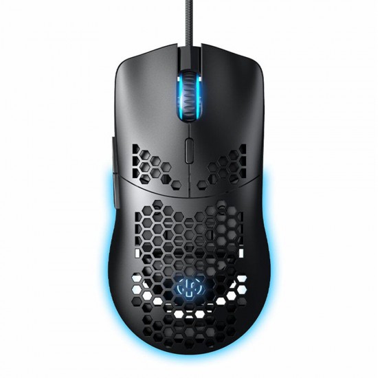 W10 Wired Lightweight Hollowed Mouse Gaming E-sport Mouse Luminous RGB for Pro Gamers and Office