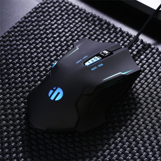 W101 Wired Gaming Mouse 8000DPI 6 Buttons Ergonomic RGB Backlight Optical Mice for Computer Laptop PC Gamer