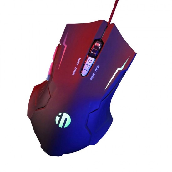 W101 Wired Gaming Mouse 8000DPI 6 Buttons Ergonomic RGB Backlight Optical Mice for Computer Laptop PC Gamer