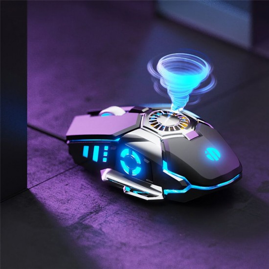 J700 Wired Cooling Fan Mouse Macro Programming 6400DPI 6 Buttons Ergonomic RGB Backlight Optical Gaming Mice for Computer Laptop PC Gamer J700 Wired Cooling Fan Mouse Macro Programming 6400DPI 6 Buttons Ergonomic RGB Backlight Optical Gaming Mice for Computer Laptop PC Gamer