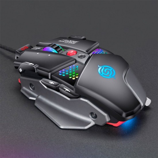 G9 Wired Gaming Mouse 6400DPI 8 Buttons 9 RGB Backlit Optical USB Game Mouse for Computer Laptop PC Gamers