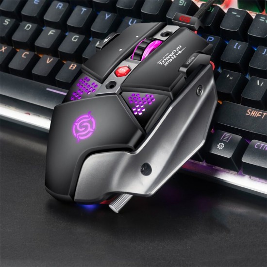 G9 Wired Gaming Mouse 6400DPI 8 Buttons 9 RGB Backlit Optical USB Game Mouse for Computer Laptop PC Gamers