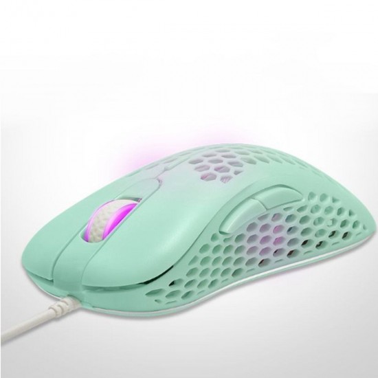 V18 Wired Game Mouse Breathing Colorful Hollow Honeycomb 3200DPI Gaming Mouse USB Wired Gamer Mice for Computer Laptop PC