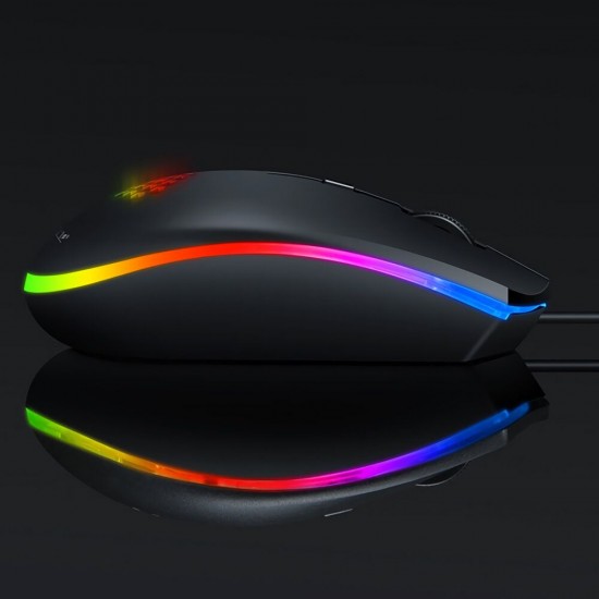 M55 Wired Game Competitive Mouse 1200DPIUSB Wired RGB Gaming Gamer Mice for Desktop Computer Laptop PC