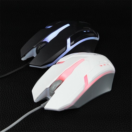 M3 Wired Gaming Mouse USB 7 Color Auto Breathing Led Light Mouse For Gaming Office