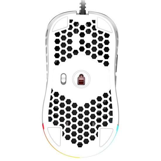 M610 Wired Gaming Mouse 6400DPI PMW3325 RGB Computer Mouse Programmable Hollow Honeycomb Mice