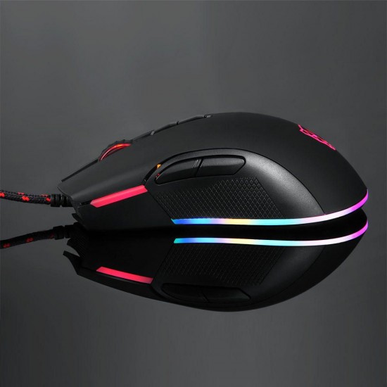 V70 PMW3325 12000 DPI 7 Buttons RGB LED Backlight Optical Wired Gaming Mouse For Laptops Desktops