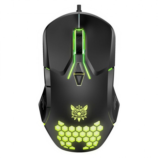 CW902 Wired Gaming Mouse 6400DPI RGB Backlight Computer Mouse Hollow Honeycomb Mice for Computer Laptop PC Gamer