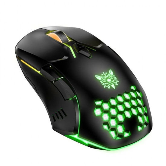 CW902 Wired Gaming Mouse 6400DPI RGB Backlight Computer Mouse Hollow Honeycomb Mice for Computer Laptop PC Gamer