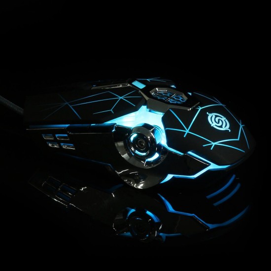 Q7 4000 DPI USB Wired Colorful LED 7 Buttons Professional Mechanical Gaming Mouse for Laptop PC Game