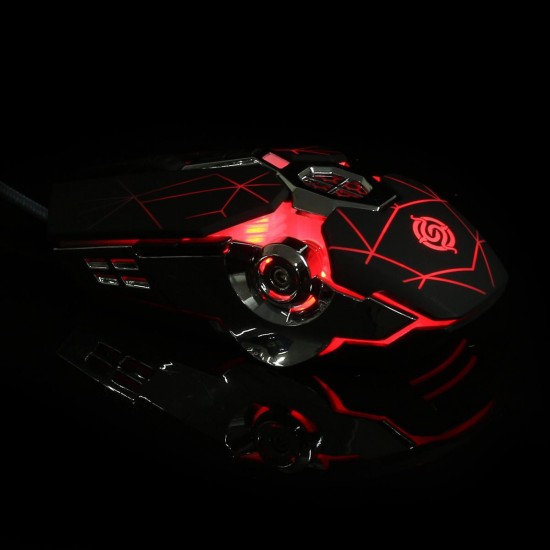 Q7 4000 DPI USB Wired Colorful LED 7 Buttons Professional Mechanical Gaming Mouse for Laptop PC Game